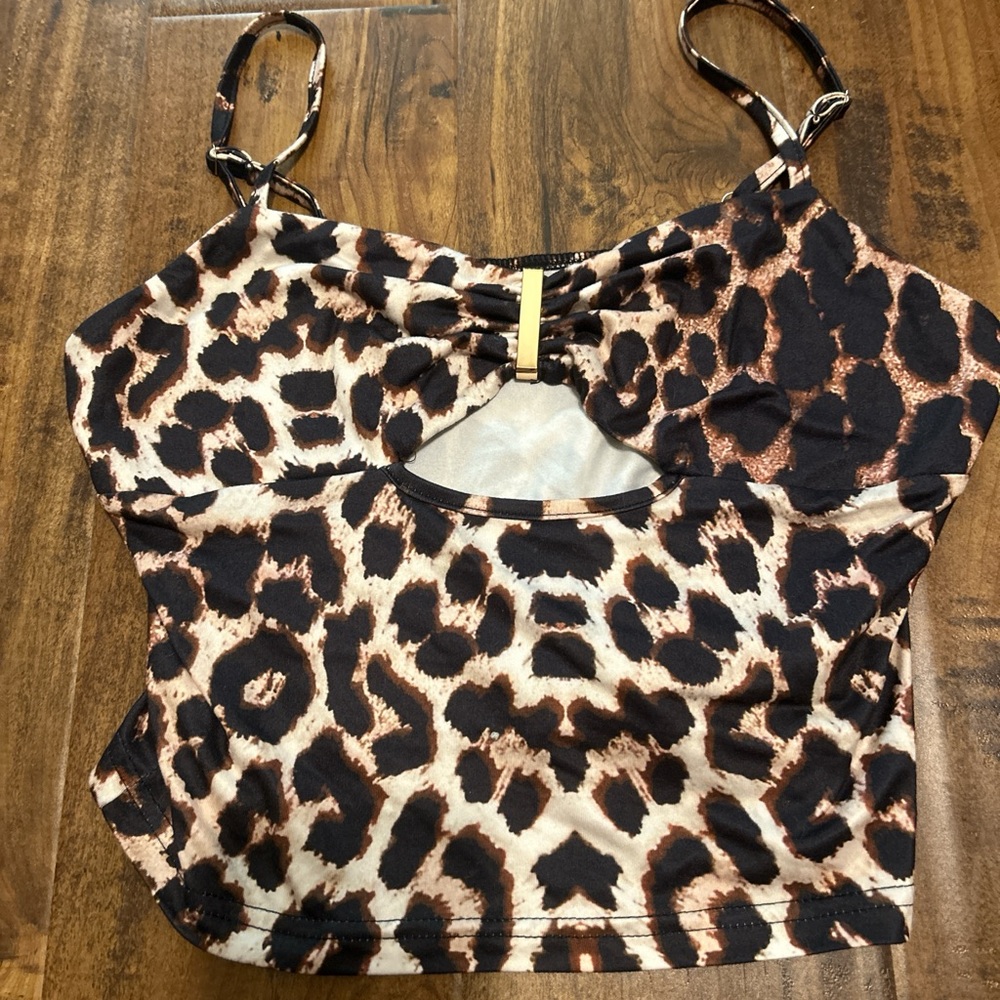 Leopard Print Women's Crop Top